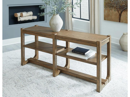 Signature Design by Ashley - Cabalynn Sofa Table in Light Brown - T974-4 veiw 2