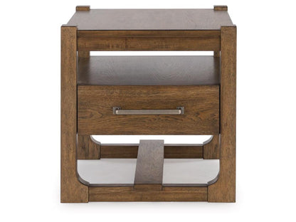 Signature Design by Ashley - Cabalynn Square End Table in Light Brown - T974-2 veiw 1