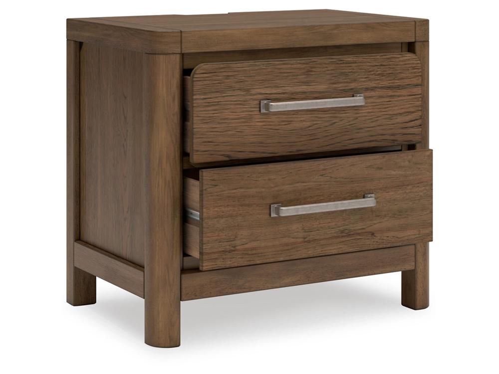 Signature Design by Ashley - Cabalynn Two Drawer Night Stand in Light Brown - B974-92 veiw 3