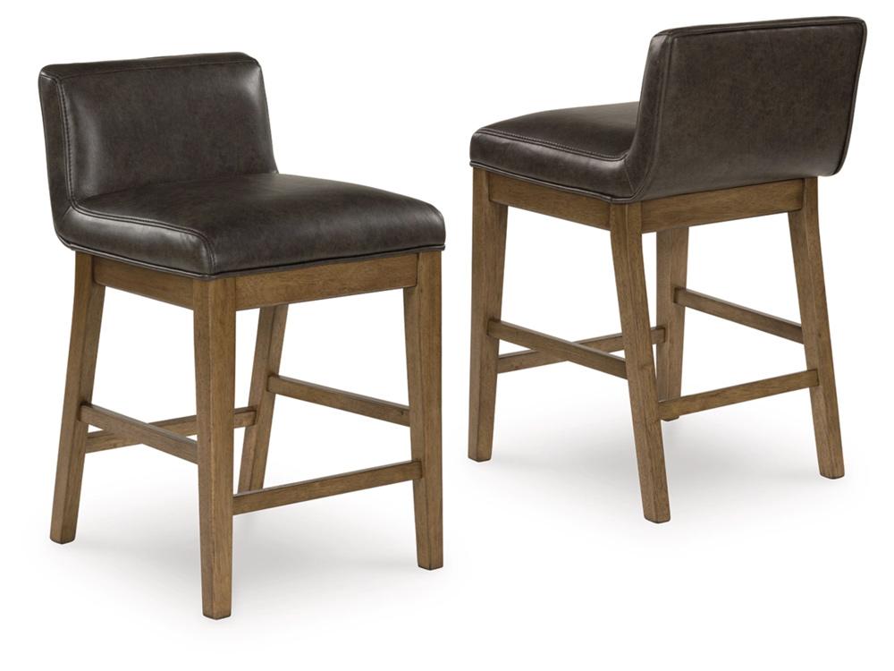 Signature Design by Ashley - Cabalynn Upholstered Barstool (Set of 2) in Light Brown - D974-124 veiw 3