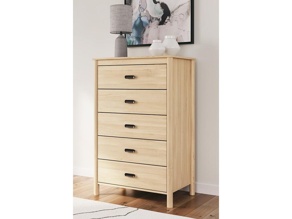Signature Design by Ashley - Cabinella Five Drawer Chest in Natural - EB2444-245 veiw 2