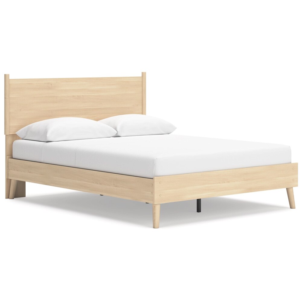 Signature Design by Ashley - Cabinella Queen Platform Panel Bed in Natural veiw 1