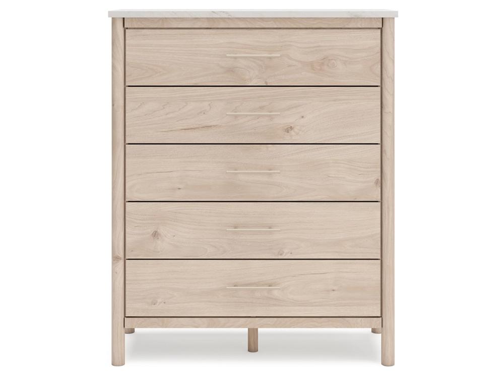 Signature Design by Ashley - Cadmori Five Drawer Chest in Brown/Beige - B2615-345 veiw 1