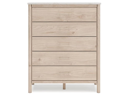 Signature Design by Ashley - Cadmori Five Drawer Chest in Brown/Beige - B2615-345 veiw 1