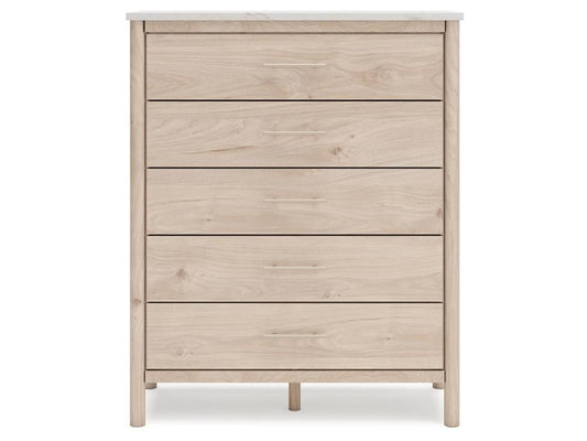 Signature Design by Ashley - Cadmori Five Drawer Chest in Brown/Beige - B2615-345 veiw 1