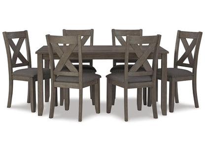 Signature Design by Ashley - Caibrook Rect Drm Table (Set of 7) in Gray - D388-425 veiw 1