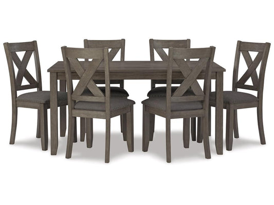 Signature Design by Ashley - Caibrook Rect Drm Table (Set of 7) in Gray - D388-425 veiw 1