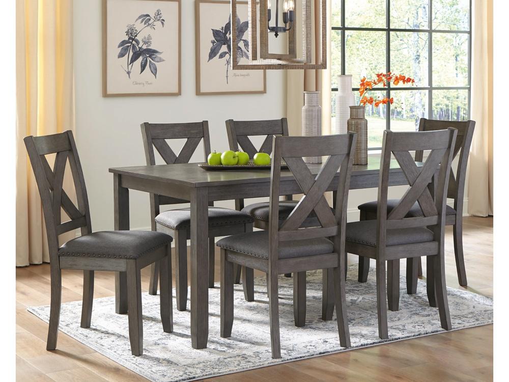 Signature Design by Ashley - Caibrook Rect Drm Table (Set of 7) in Gray - D388-425 veiw 2