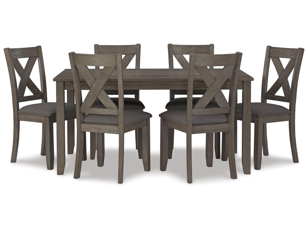 Signature Design by Ashley - Caibrook Rect Drm Table (Set of 7) in Gray - D388-425 veiw 3