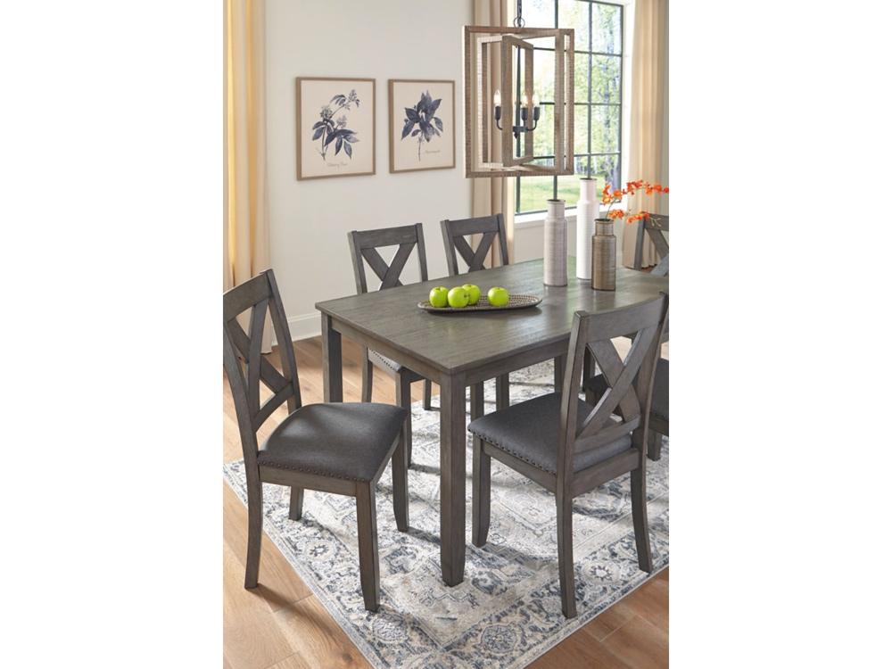 Signature Design by Ashley - Caibrook Rect Drm Table (Set of 7) in Gray - D388-425 veiw 4
