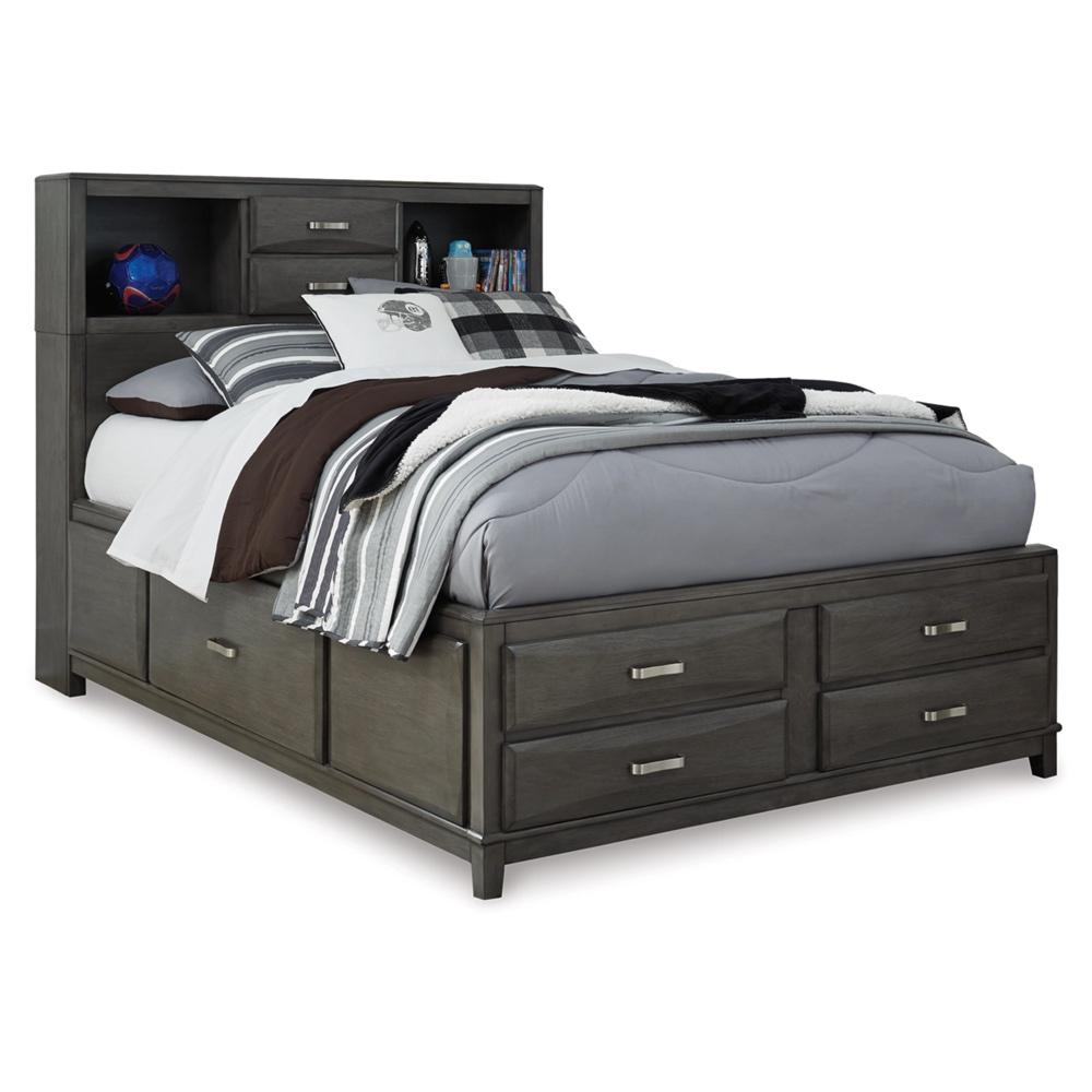 Signature Design by Ashley - Caitbrook Full Storage Bed With 7 Drawers in Gray veiw 1