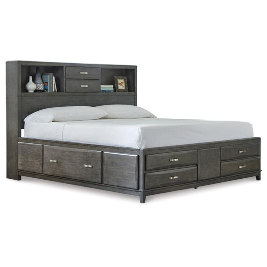 Signature Design by Ashley - Caitbrook Queen Storage Bed With 8 Drawers in Gray veiw 1