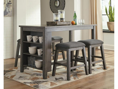 Signature Design by Ashley - Caitbrook Rect Dining Room Counter Table in Dark Gray - D388-13 veiw 2