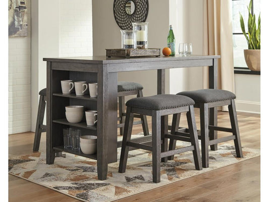 Signature Design by Ashley - Caitbrook Rect Dining Room Counter Table in Dark Gray - D388-13 veiw 2