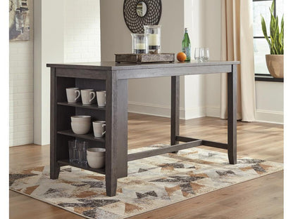 Signature Design by Ashley - Caitbrook Rect Dining Room Counter Table in Dark Gray - D388-13 veiw 3