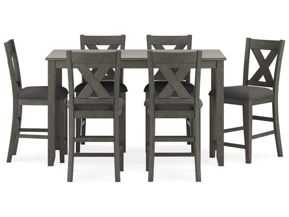 Signature Design by Ashley - Caitbrook Rect Drm Counter Table (Set of 7) in Gray - D388-423 veiw 1