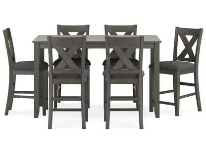 Signature Design by Ashley - Caitbrook Rect Drm Counter Table (Set of 7) in Gray - D388-423 veiw 1