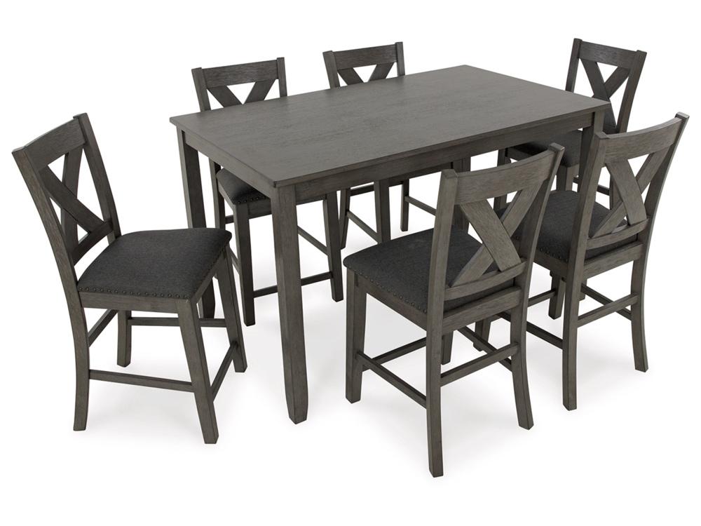 Signature Design by Ashley - Caitbrook Rect Drm Counter Table (Set of 7) in Gray - D388-423 veiw 3