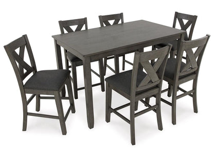 Signature Design by Ashley - Caitbrook Rect Drm Counter Table (Set of 7) in Gray - D388-423 veiw 3