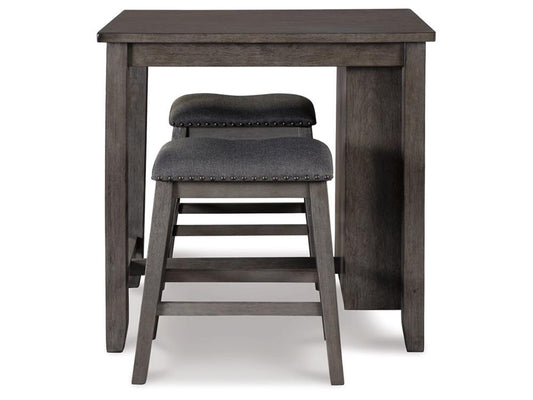 Signature Design by Ashley - Caitbrook Rect Drm Counter Tbl Set(Set of 3) in Gray - D388-113 veiw 1