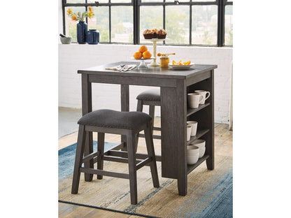 Signature Design by Ashley - Caitbrook Rect Drm Counter Tbl Set(Set of 3) in Gray - D388-113 veiw 2