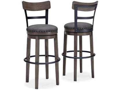 Signature Design by Ashley - Caitbrook Tall Uph Swivel Barstool in Gray - D388-230 veiw 3
