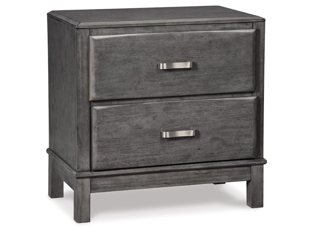 Signature Design by Ashley - Caitbrook Two Drawer Night Stand in Gray - B476-92 veiw 1