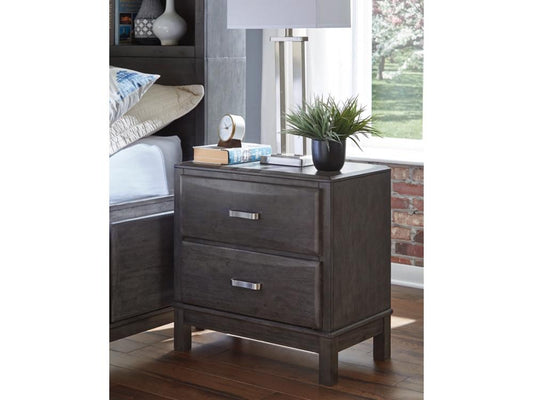 Signature Design by Ashley - Caitbrook Two Drawer Night Stand in Gray - B476-92 veiw 2