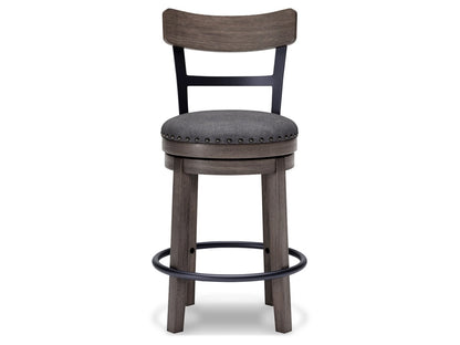 Signature Design by Ashley - Caitbrook Uph Swivel Barstool in Gray - D388-224 veiw 1