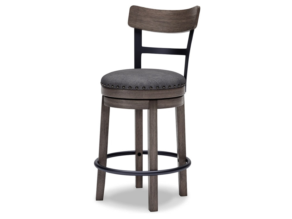 Signature Design by Ashley - Caitbrook Uph Swivel Barstool in Gray - D388-224 veiw 4