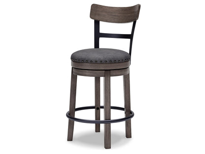 Signature Design by Ashley - Caitbrook Uph Swivel Barstool in Gray - D388-224 veiw 4
