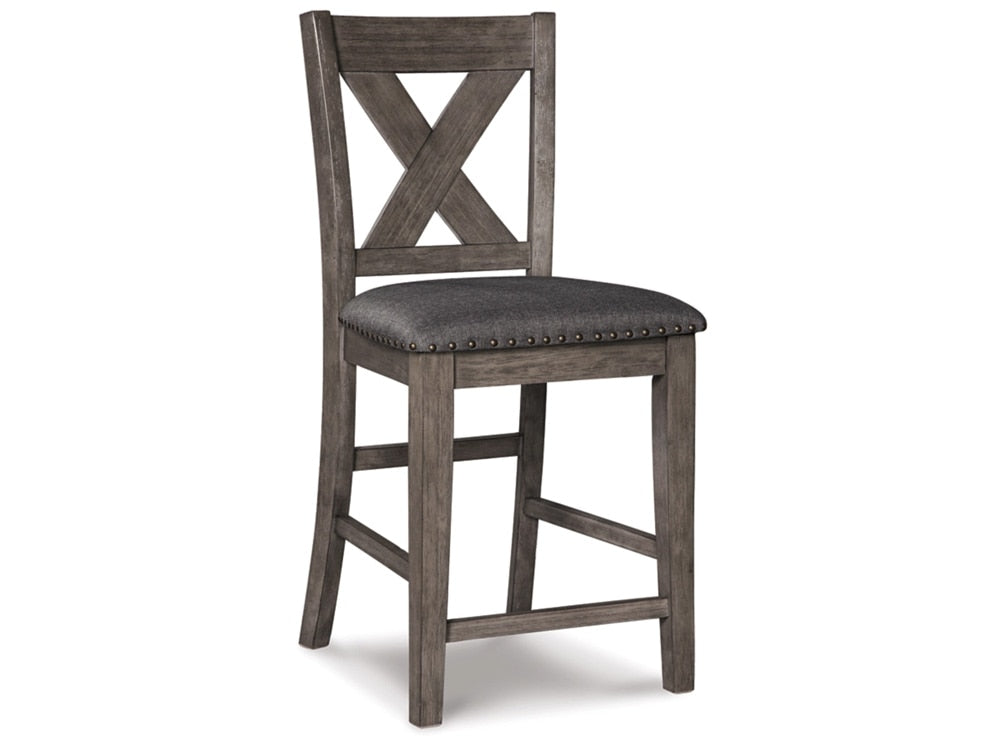 Signature Design by Ashley - Caitbrook Upholstered Barstool (Set Of 2) in Dark Gray - D388-124 veiw 3