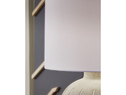 Signature Design by Ashley - Calbert Poly Table Lamp in Warm Gray - L235824 veiw 3