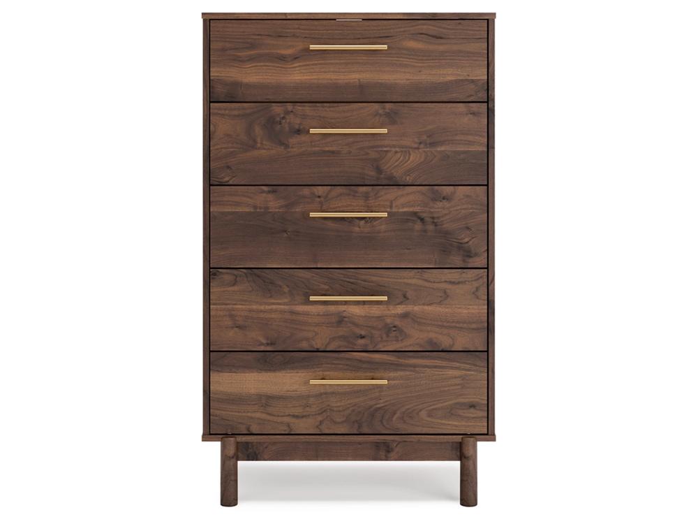 Signature Design by Ashley - Calverson Five Drawer Chest in Mocha - EB3660-245 veiw 1