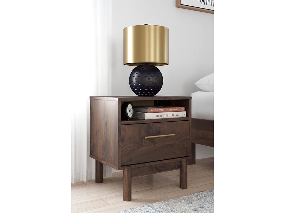 Signature Design by Ashley - Calverson One Drawer Night Stand in Mocha - EB3660-291 veiw 2