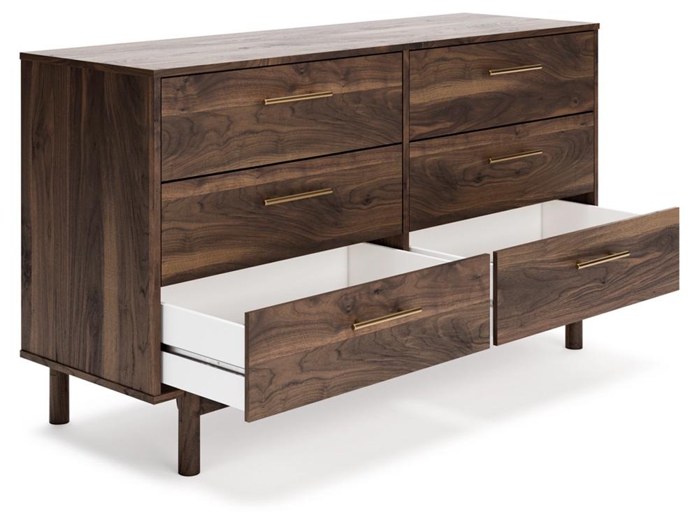 Signature Design by Ashley - Calverson Six Drawer Dresser in Mocha - EB3660-231 veiw 3