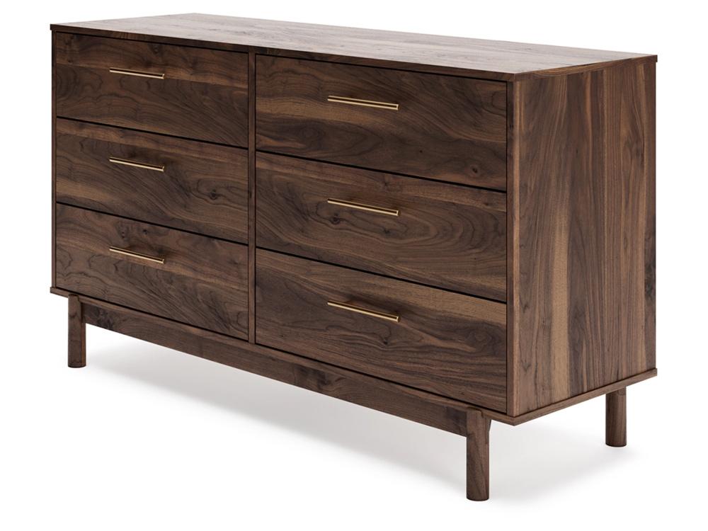 Signature Design by Ashley - Calverson Six Drawer Dresser in Mocha - EB3660-231 veiw 4