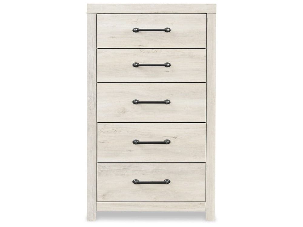 Signature Design by Ashley - Cambeck Five Drawer Chest in Whitewash - B192-46 veiw 1