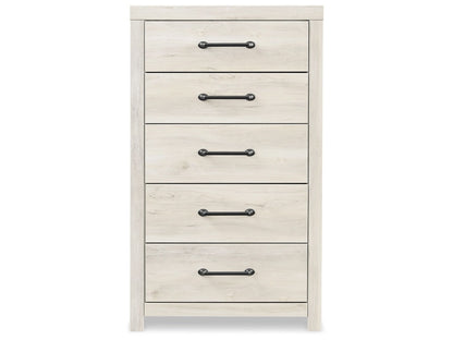 Signature Design by Ashley - Cambeck Five Drawer Chest in Whitewash - B192-46 veiw 1