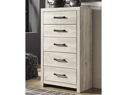 Signature Design by Ashley - Cambeck Five Drawer Chest in Whitewash - B192-46 veiw 2