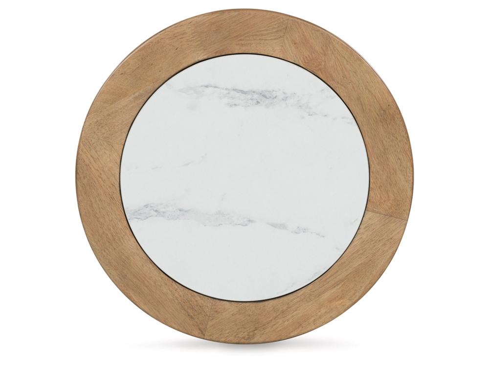 Signature Design by Ashley - Camdill Round End Table in Light Brown/White - T808-6 veiw 2