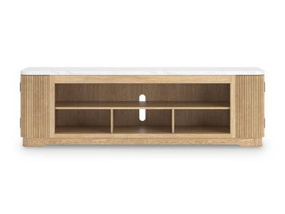 Signature Design by Ashley - Camdill Xl Tv Stand W/Fireplace Option in Light Brown - W808-68 view 4