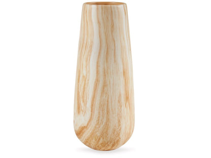 Signature Design by Ashley - Cammen Vase in Tan/White - A2000647 veiw 1