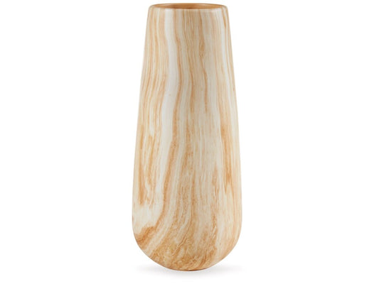 Signature Design by Ashley - Cammen Vase in Tan/White - A2000647 veiw 1