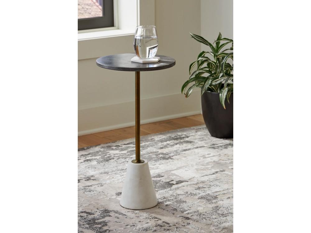 Signature Design by Ashley - Caramont Accent Table in Black/White/Gold Fnsh - A4000540 veiw 2