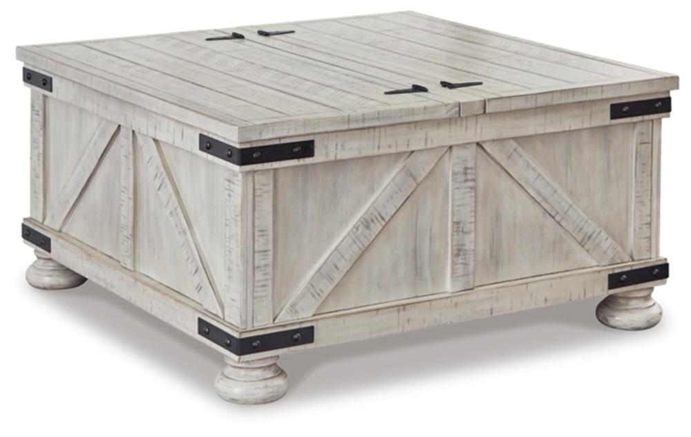 Signature Design by Ashley - Carynhurst Cocktail Table With Storage in Whitewash - T929-20 veiw 1