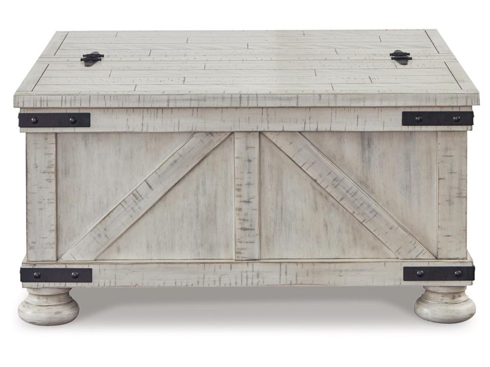 Signature Design by Ashley - Carynhurst Cocktail Table With Storage in Whitewash - T929-20 veiw 4