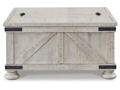 Signature Design by Ashley - Carynhurst Cocktail Table With Storage in Whitewash - T929-20 veiw 4