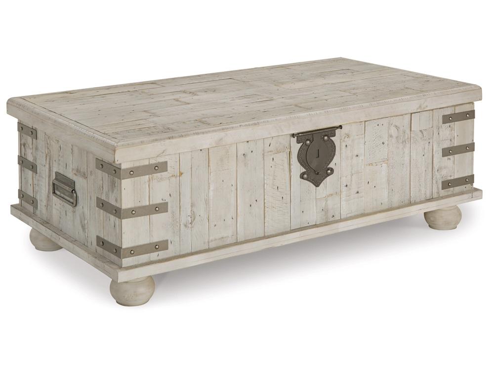Signature Design by Ashley - Carynhurst Lift Top Cocktail Table in White - T757-9 veiw 1