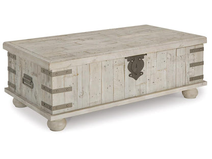Signature Design by Ashley - Carynhurst Lift Top Cocktail Table in White - T757-9 veiw 1